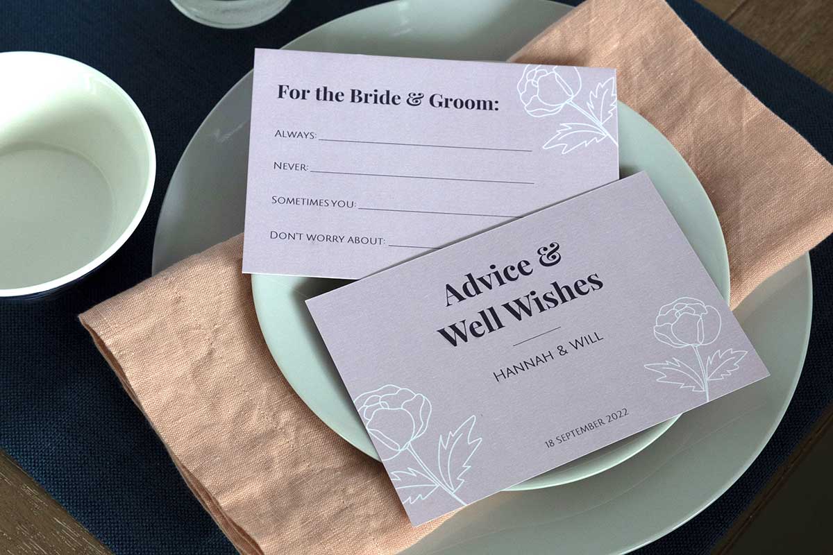 Create advice cards for your next event