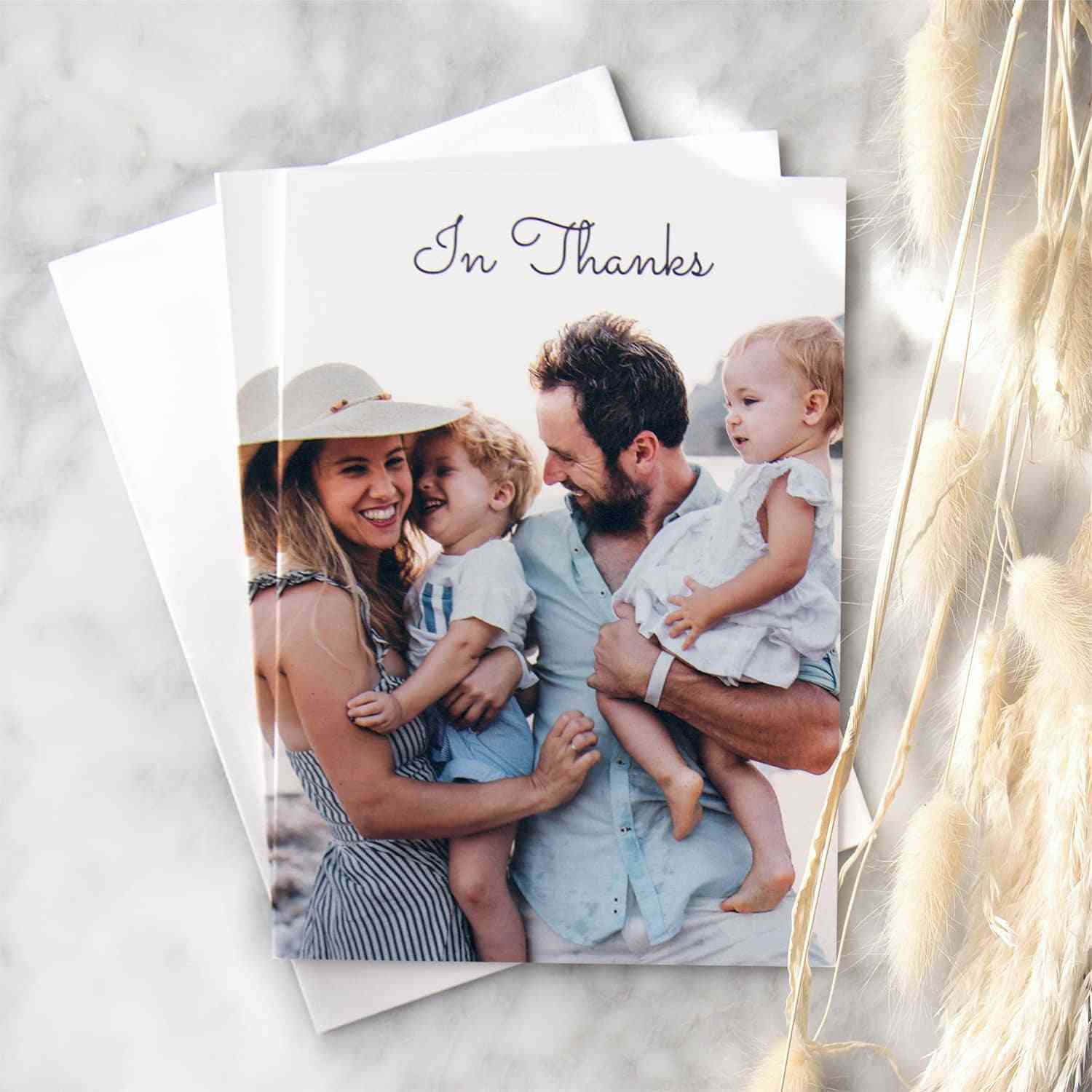 Create folded portrait photo cards