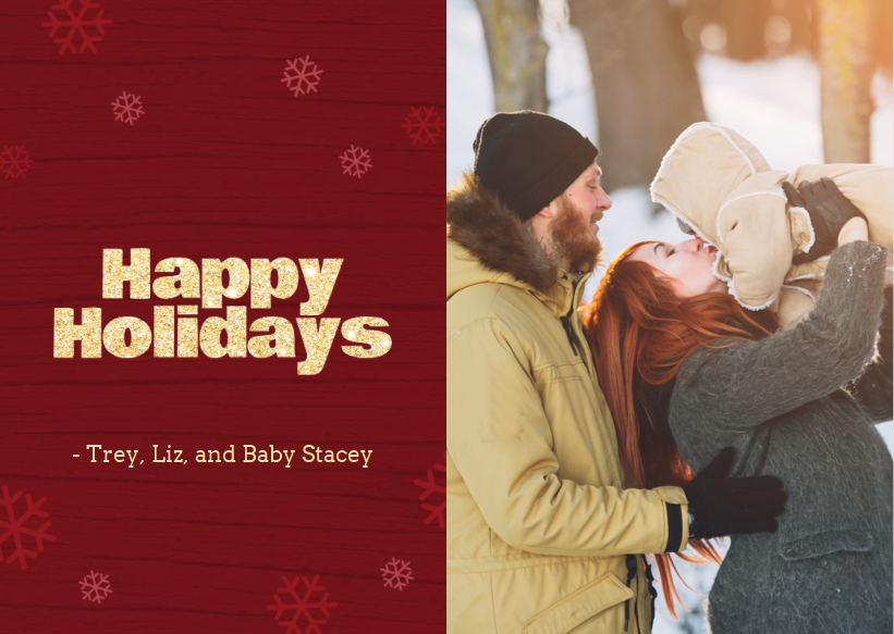 Include some pattern in your holiday photo cards