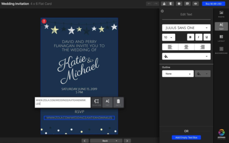 How To Build Your Wedding Invitation Using Mimeo Photos