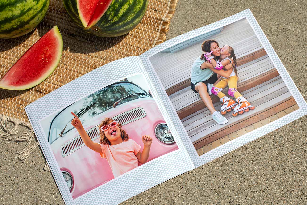 Softcover photo book with summer pictures